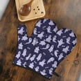 thumbnail image 5 of Cute Oven Mitts,Dark Purple Halloween Ghosts with Boo Oven Mitt 2-Pack Set,Kitchen Gloves for Oven,Heat Resistant Oven Mitts 7.7"x12", 5 of 7