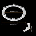 thumbnail image 2 of Uxcell 6 Pcs Rotating Swivel Stand with Steel Ball Lazy Susan Base Turntable 2.72 x 2.17 x 0.23" White, 2 of 4