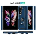 thumbnail image 4 of SaniMore Tri-layer Case for Samsung Galaxy Z Fold 5 7.6" 2023, 360° Rotating Holder/Kickstand Rugged PC Back TPU Bumper Magnetic Car Mount Anti-fingerprint Heavy Duty Protective Case, Blue, 4 of 8