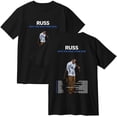 thumbnail image 2 of Russ Into The Wild Tour 2025 Merch Cotton T-Shirt Women Men Casual Crewneck Short Sleeve Tee, 2 of 3