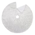 thumbnail image 3 of Holiday Christmas Decorative Exquisite Faux Fur with Silver Lurex Thread Table Runner - 2 Colors (White, 56" Round Tree Skirt), 3 of 3