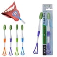 thumbnail image 2 of Tongue Scraper Green Tea Toothbrush Oral Cleaning Remove Coating Tongue Cleanering Fresh Breath Remove Coating Brush Random Color, 2 of 7