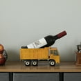 thumbnail image 6 of Decorative Rustic Metal Yellow Single Bottle Truck Wine Holder for Tabletop or Countertop, 6 of 7