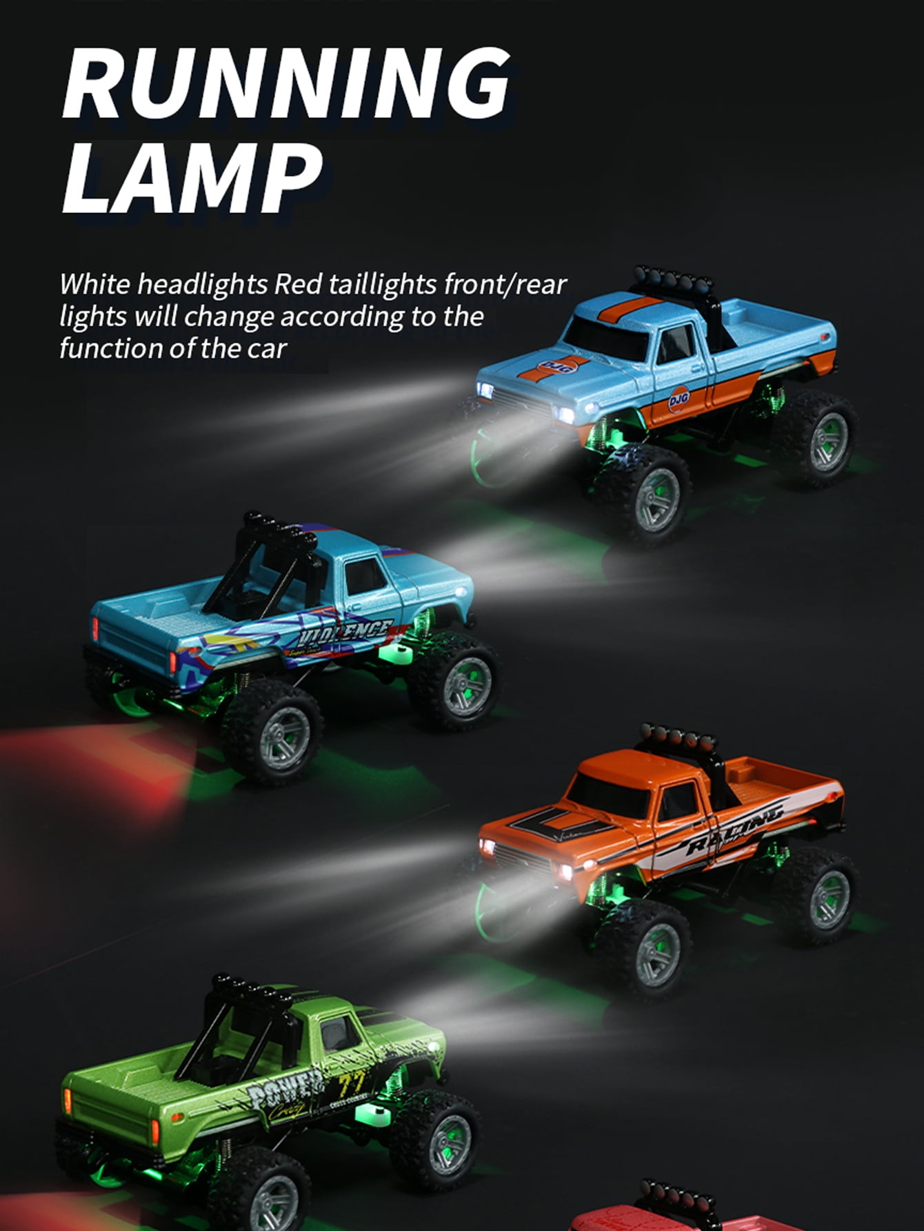 1: 64 Foot Trailer Remote Control Car, 2.4G Three-Speed Control, Alloy Anti-Fall Body, Perfect for Children's Gifts and Festival Gifts