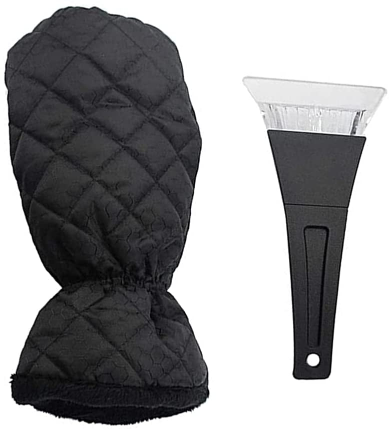 Ice Scraper with Glove for Car, SUV and Van, Heavy Duty Ice Squeegee