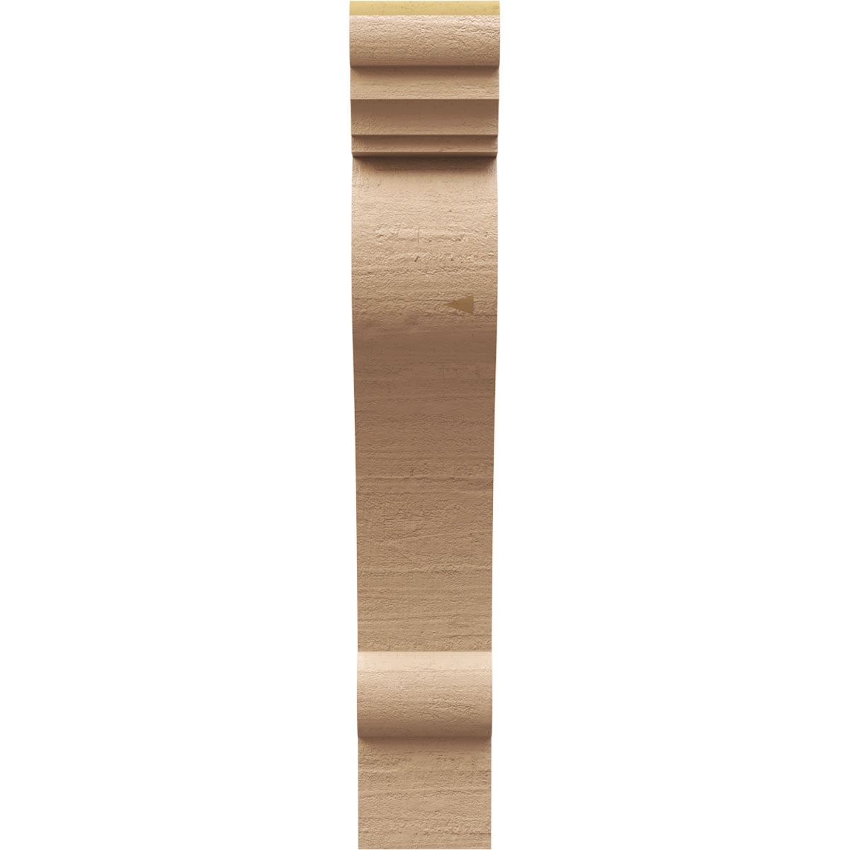 6"W x 12"D x 36"H Thin Mayflower Rough Cedar Woodgrain TimberThane Corbel, Primed Tan