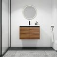 thumbnail image 5 of YANSHE Modern Bathroom Vanities Cabinet With Sink Combo, Wall Mounted Floating Cabinet Organizer With Ceramics Basin Sink Top, Bathroom Furniture For Apartment Dorm, 5 of 9