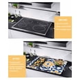 thumbnail image 3 of nqOlkjepod Large Induction Cooktop Protector Mat 36"x21", Blue Morocco Stove Top Covers for Electric Stove, Boho Geometric Antique Oriental Pattern Stove Burner Cover Mats, Glass Top Stove Cover, 3 of 8