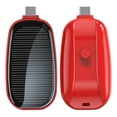 thumbnail image 4 of Solar Keychain Mini Power Bank Portable Powerbank Compact Phone Charger Mini Power Bank TYPE C Backup Emergent Power 1200mAh, 4 of 11