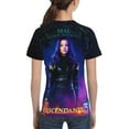 thumbnail image 5 of Descendants Mal Teen T-Shirt Crewneck Short Sleeve Double-Sided Print Summer Tee Shirts Top For Youth Boys Girls Children Large, 5 of 7
