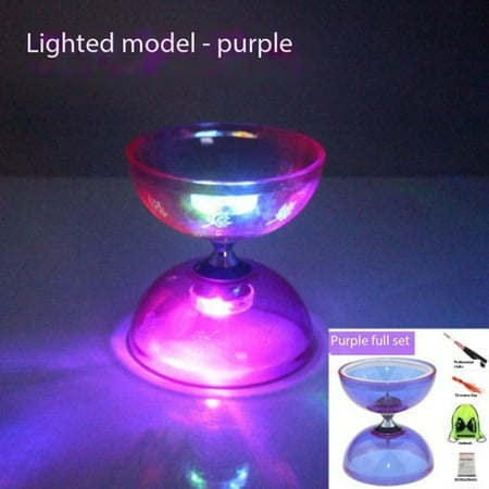 Luminous Triple Bearing Double-end Diabolo with Rods String Exercise yo-yo-