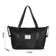 thumbnail image 3 of Bolsa de viaje grande expandible para mujer con funda para carrito y bolsillo impermeable | Bolsa de gimnasio para deportes, escuela y viajes en avión | Bolsa de lona en rosa, azul, negro, gris y, 3 of 8