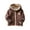 Brown, variant on NOKIO Boys Girls Warm Winter Coat Toddler Kids Baby Outwear Long Sleeve Round Neck Solid Color Jacket Zipper Hooded Windproof Long Sleeve Coats For Girls Or Boys Baby Jacket Winter