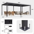 thumbnail image 2 of MELLCOM Pergola Louvered 10x20, Hardtop Pergola with Adjustable Roof for Sun & Rain Shade, Outdoor Gazebo with Integrated Drainage System, Modern Rustproof Patio Canopy Carport, 2 of 8