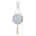 thumbnail image 1 of Macrame Wall Hanging Mirror Boho Geometric Decorative Mirror for Apartment Living Room Bedroom Dorm, 1 of 5