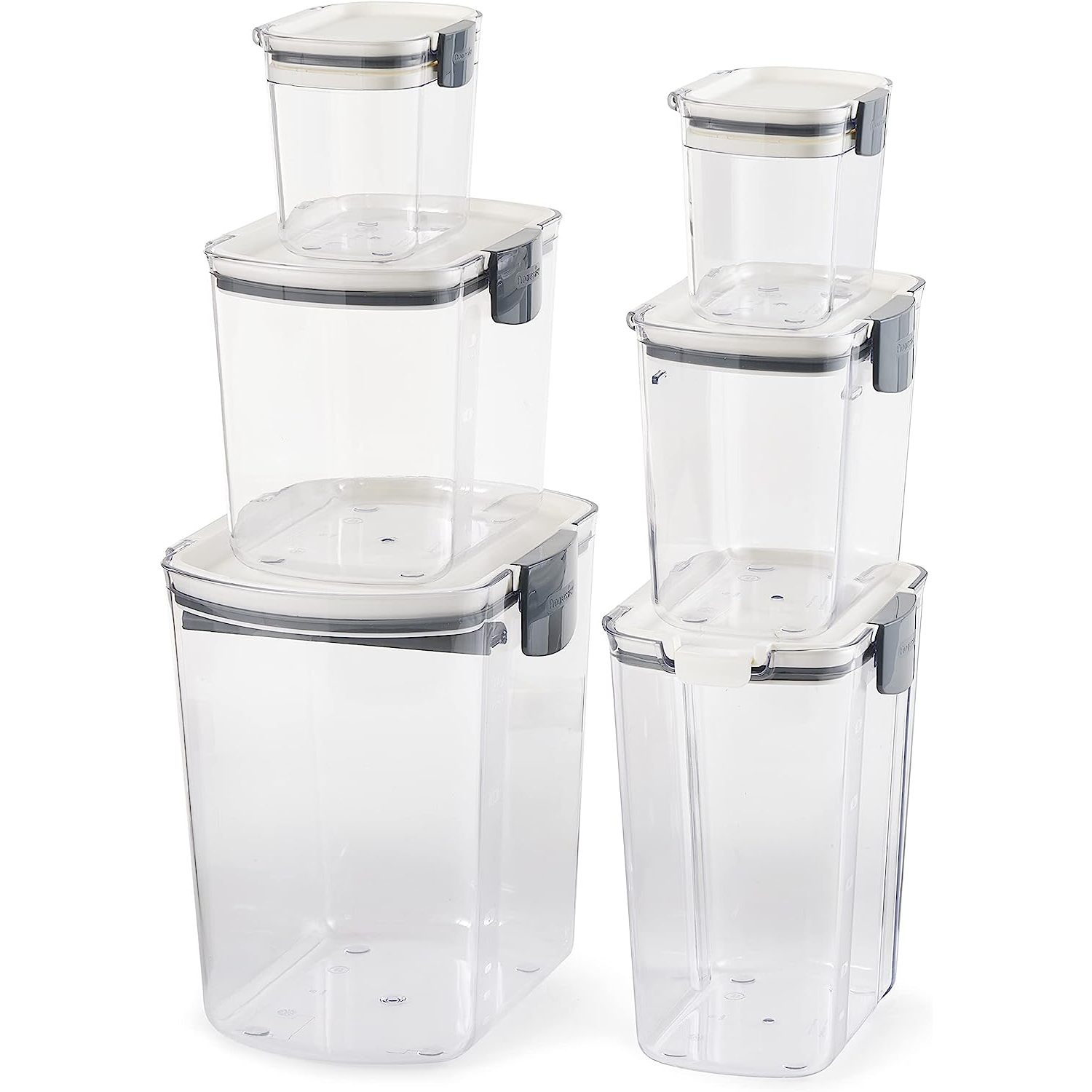 Progressive Prepworks ProKeeper 6 Piece Kitchen Clear Plastic Airtight