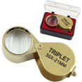 thumbnail image 1 of Zshan 30X Mini Folding Magnifier Jeweler Loupe Eye Loupe Jewelry Portable Magnifying Glass Pocket Handhold Tools(Color:Golden), 1 of 7