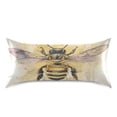 thumbnail image 3 of JSTEL Bee Watercolour Satin Pillowcase King Size Pillow Cases Envelope Closure Bed Pillow Cover, 20 x 40 inch, 3 of 9