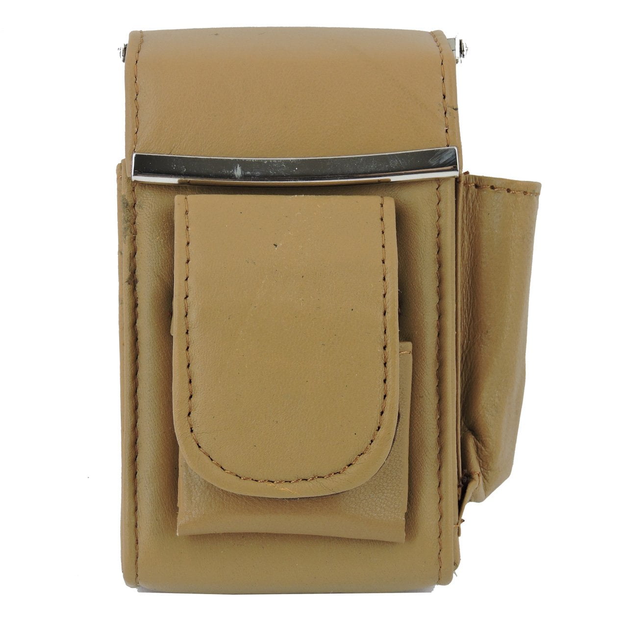 Silverfever Leather Cigarette Case Wallet Framed 100s Women with Lighter Holder (4.5 * 3 * 1