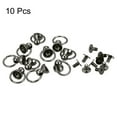 thumbnail image 3 of Unique Bargains 0.43-inch O-Ring Button Stud Rivets Screw Back Screws Rivet Dim Gray 10 Pcs, 3 of 5