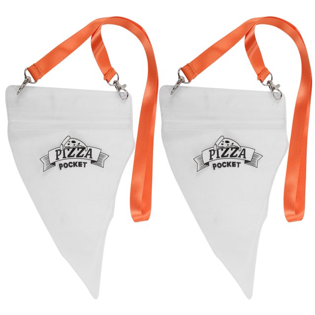 Bolsa de almacenamiento portátil transparente para Pizza, comida rápida sellada con cordón desmontable para exteriores, 2 uds.