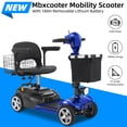 thumbnail image 3 of Mbxcooter 15/30 Miles Mobility Scooter,4-Wheel Mobility Scooter for Adults,Seniors,350W Electric Powered Wheelchair Device,Compact Duty Mobile for Travel with Dual Baskets, Rotating Seat, 3 of 10