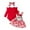 #02/Red Santa Claus, variant on GYRATEDREAM 0-18Months Christmas Infant Baby Girls Clothes Romper Top Skirt with Headband Outfit 3Pcs Set