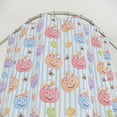 thumbnail image 4 of Halloween Pumpkin Candy Bucket Shower Curtains, Jack O Lantern Bathroom Decor, Colorful Shower Curtain, Grandmillennial, Preppy, Home Decor 66x72in, 4 of 5