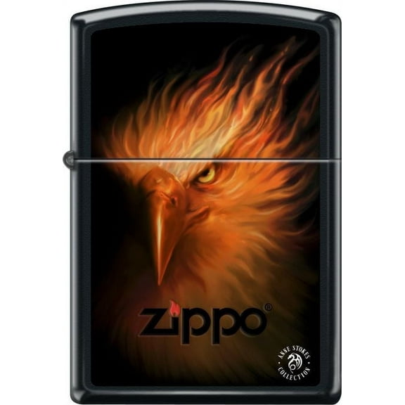 Anne Stokes - Phoenix Black Matte Zippo Lighter
