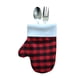 thumbnail image 4 of Wosthever 4 unids/set Navidad chimenea colgante de pared bolsa de cubiertos decoración centro de tenedor cuchara almacenamiento guantes de tela Kits de decoración para fiestas, 4 of 6