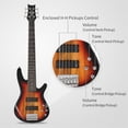 thumbnail image 6 of Glarry 6 Strings GIB H-H Pickup Electric Bass Guitar, Full Size Electric Bass Guitar with Connector and Pick, Bag, Strap and Wrench Tool, Sunset Color, 6 of 10