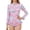 #01-Pink, variant on Girls One Piece Swimsuits Rash Guard Long Sleeve Bathing Suits Swimwear with Zipper and Ruffle Hem Swimwear