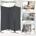 thumbnail image 6 of Dkelincs 3 Panels Room Divider Folding Room Partition Privacy Screen Portable Freestanding Room for Home Office, Gray, 6 of 7