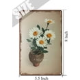 thumbnail image 5 of Vintage Flowers Metal Tin Sign, Garden Tin Sign, White Daisy Rustic Farmhouse Tin Sign Home Garden Decor Flower Shop Sign Gift for Women Girl Friends 5.5x8 Inches, 5 of 7