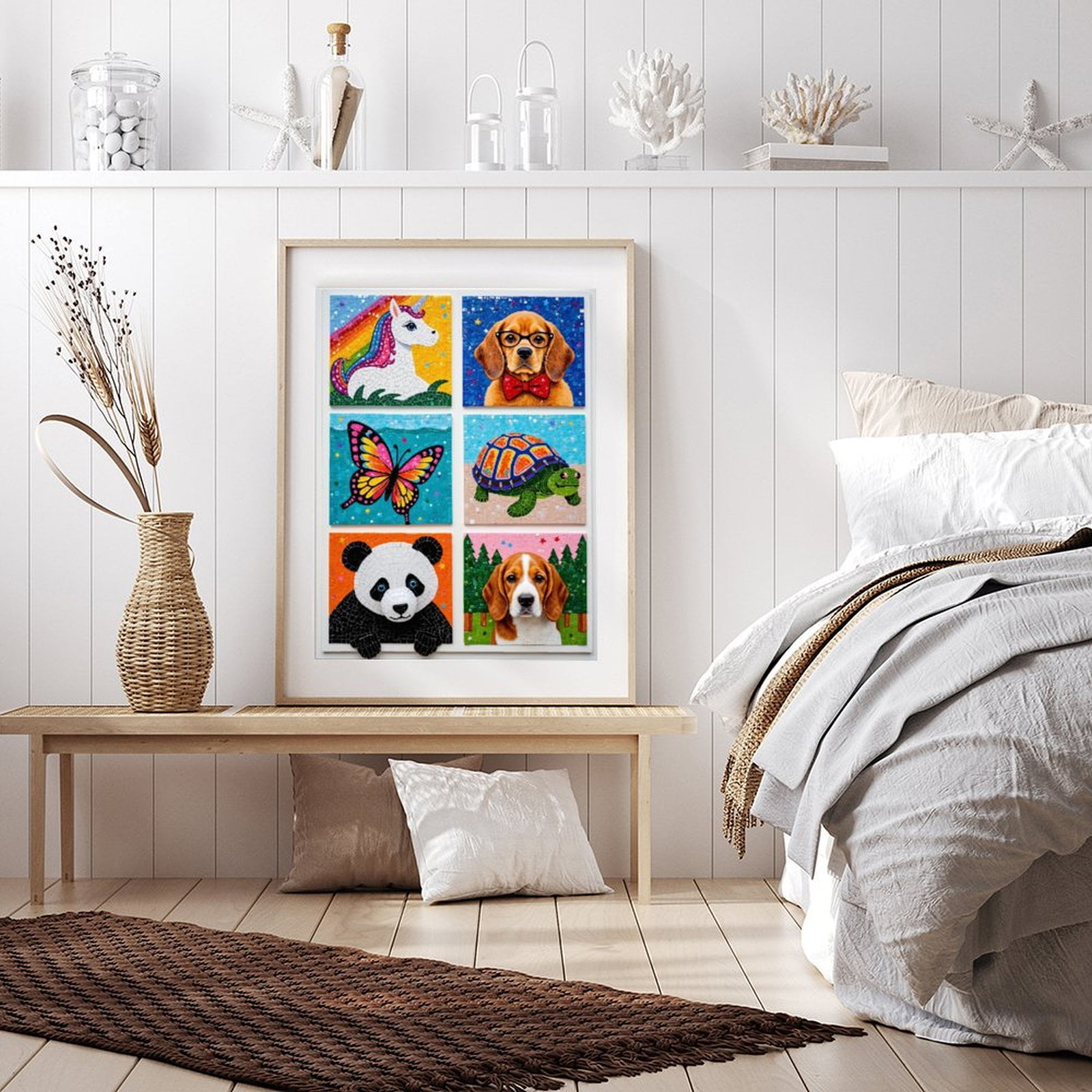 Diamond Art Kit for Adults, Mosaic Art Animals Whimsical Scenes Diamond Painting for Adults Beginners, DIY Diamond Art Painting Kits, 5D Diamond Painting Crafts for Home Decor 12x16 Frameless
