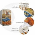 thumbnail image 5 of Extra Long Shower Curtain 72x84 Inch, Farmhouse Fall Shower Curtain Waterproof Bathroom Decor Thanksgiving Pumpkins Truck Rustic Fabric Bath Curtain Set Accessories with Hooks, 5 of 6