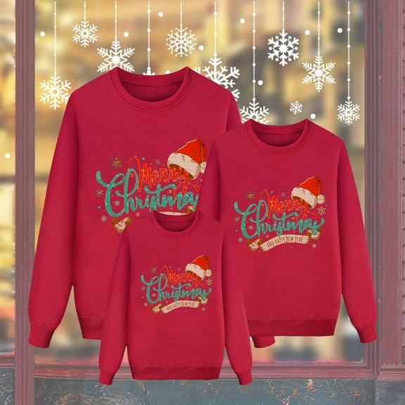 Christmas Family Matching Pajamas Sets, Merry Christmas Pajamas Warm Flannel, Long Sleeved Crew Neck Sweatshirt, Xmas Festival Pjs, Christmas Theme Pajamas, Christmas Gifts