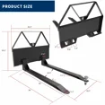 thumbnail image 7 of DWVO 46" Quick Attach Pallet Forks Attachment Skid Steer Forks Tractor 2600 lbs Capacity for Loaders Quick Attach Mount Fork, 7 of 7