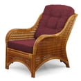 thumbnail image 4 of SK New Interiors Jam Lounge Armchair ECO Natural Rattan Wicker Handmade Design w/ Dark Brown Cushion, Colonial, 4 of 6