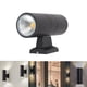 thumbnail image 1 of Aplique de exterior Lámpara de pared exterior de doble cabezal Lámpara de pared LED impermeable para jardín con luz cálida （luz blanca, 6w, 90*260mm, 1 of 5