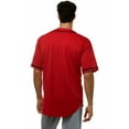thumbnail image 2 of JC DISTRO Men's Baseball Jersey Button Down Shirts Short Sleeve Sports Uniforms Red XLarge, 2 of 5