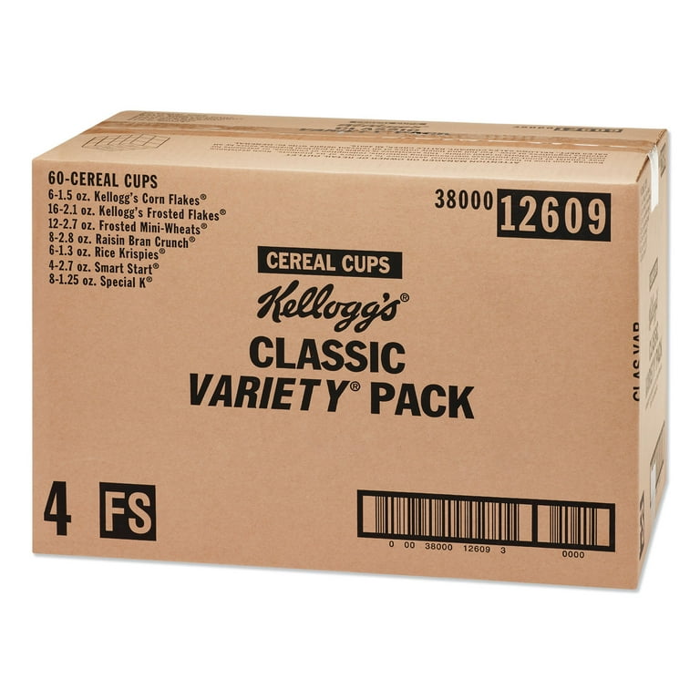 Breakfast Cereal - Single Serve, Classic Assortment, 2.1 oz Cup, 60/Carton Breakfast Cereal - Single Serve, Classic Assortment, 2.1 oz Cup, 60/Carton