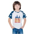 thumbnail image 5 of GERsome Unisex Kids 4th of July Crew Neck T Shirts, Girls American Flag Short Sleeve Graphic Tees Boys USA Star Stripes Color Block Patriotic Tops, Sizes 3-4 Years, 5 of 8