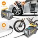 thumbnail image 2 of Compresor de aire portátil eléctrico de 150 PSI, bomba de aire digital, mini bomba de bicicleta DC 12 V y AC 220 V con luz LED y pantalla LCD para automóviles, bicicletas, motocicletas, pelotas, etc., 2 of 5