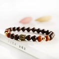 thumbnail image 6 of RSAMD Charm Chicken Wood Bracelet Buddha Head Gold Plated Buddhist Rosary Men Women-4, 6 of 7