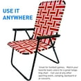 thumbnail image 4 of Web Chair – Lightweight & Portable – Retro Style Lawn Chair – High Back Design - Outdoor Chair for Backyard, Camping, Sporting Events, Concerts, Football Games – Easy Folding (Red) 1 Pack, 4 of 5
