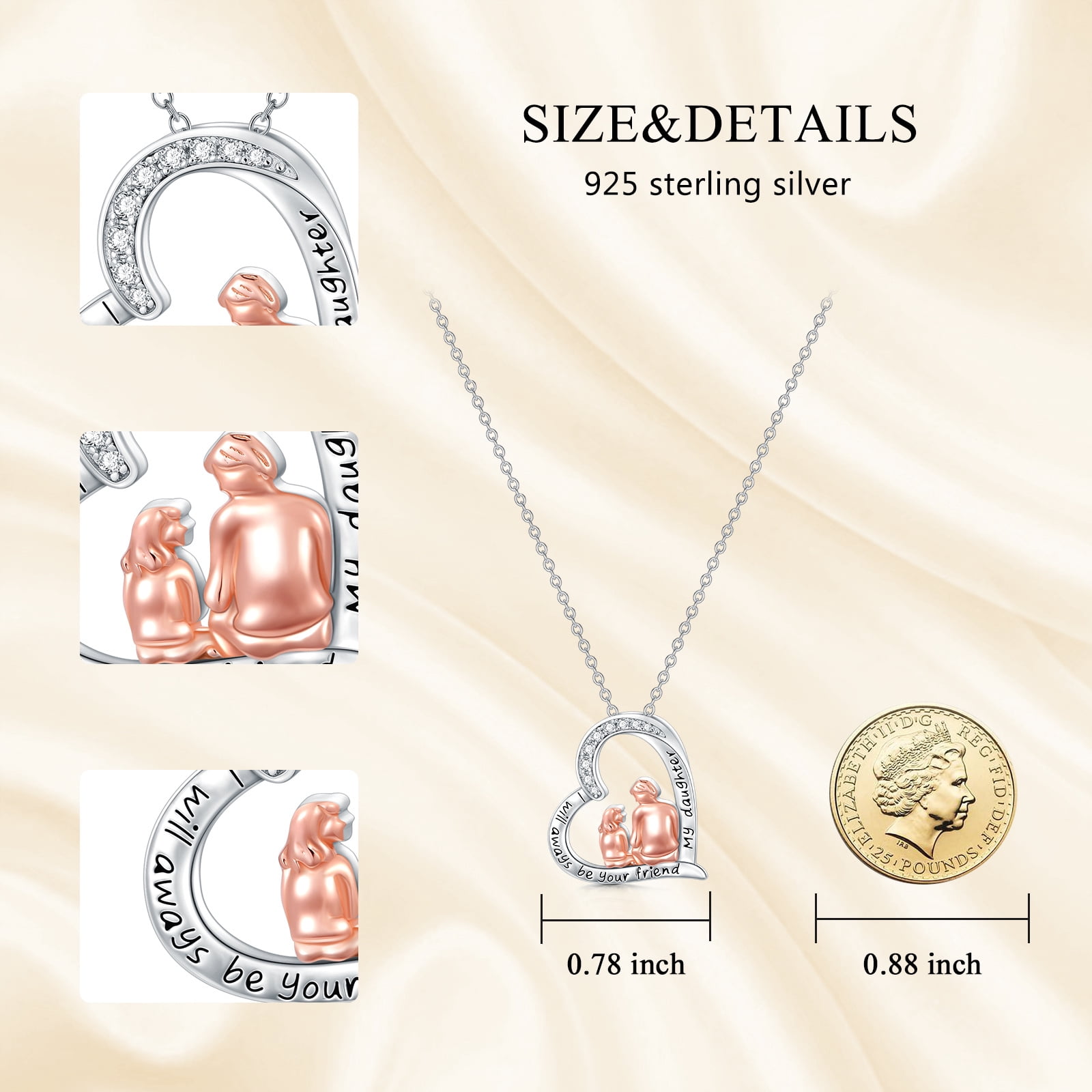 SISGEM Gifts for Mother S925 Sterling Silver Heart Necklace I Love You Mom Jewelry Gifts for Mama Mothers Mom Nana