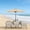 Red, variant on Qinain 10FT Solar Powered Patio Umbrella, UV Protection Market Table Umbrella w/ 40 LED Lights & Push Button Tilt & Crank Lift System for Garden/Lawn/Deck/Backyard/Pool