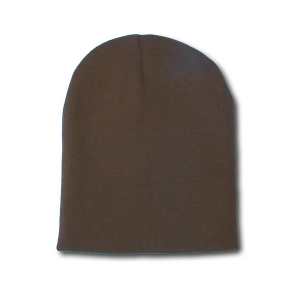 12 Short Beanies Wholesale- Brown