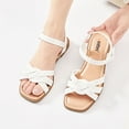 thumbnail image 5 of Ataiwee Women's Flat Slide Sandals - Casual Comfortable Criss Cross Squsre Toe Flat Summer Sandals., 5 of 8